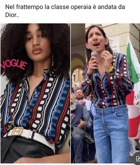 No, la camicia di Elly Schlein non è di Dior .